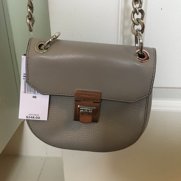 michael kors crossbody pearl grey